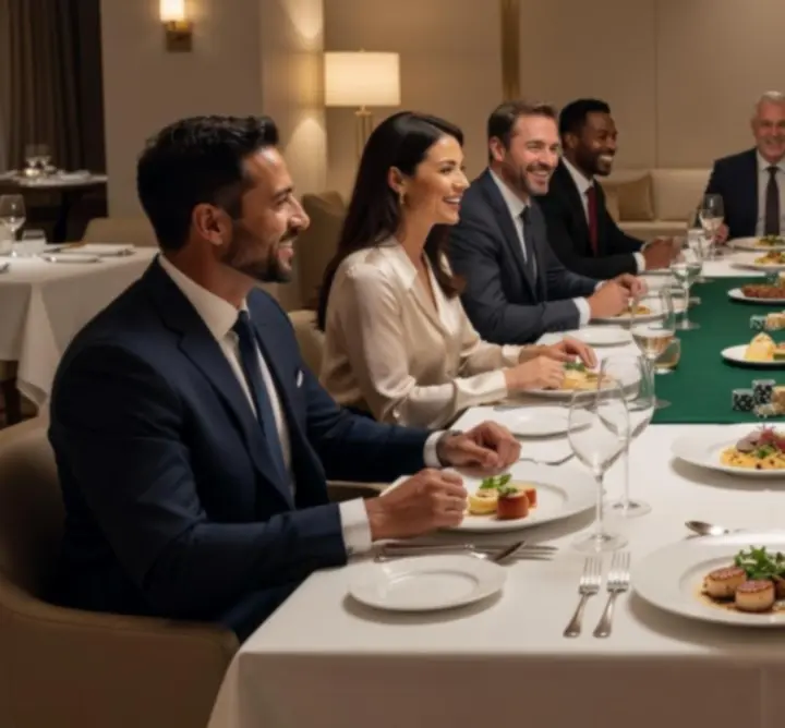 Soirée d’entreprise autour d'un dîner élégant chez Jackpot En Ligne